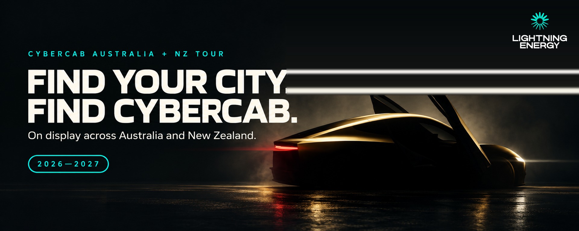 Tesla Cybercab Australia New Zealand tour news banner